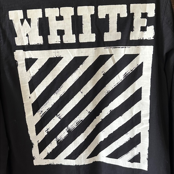 OFF-WHITE Diagonal Brushed Field Military Jacket | Virgil Abloh | Small | Black - Picture 10 of 16